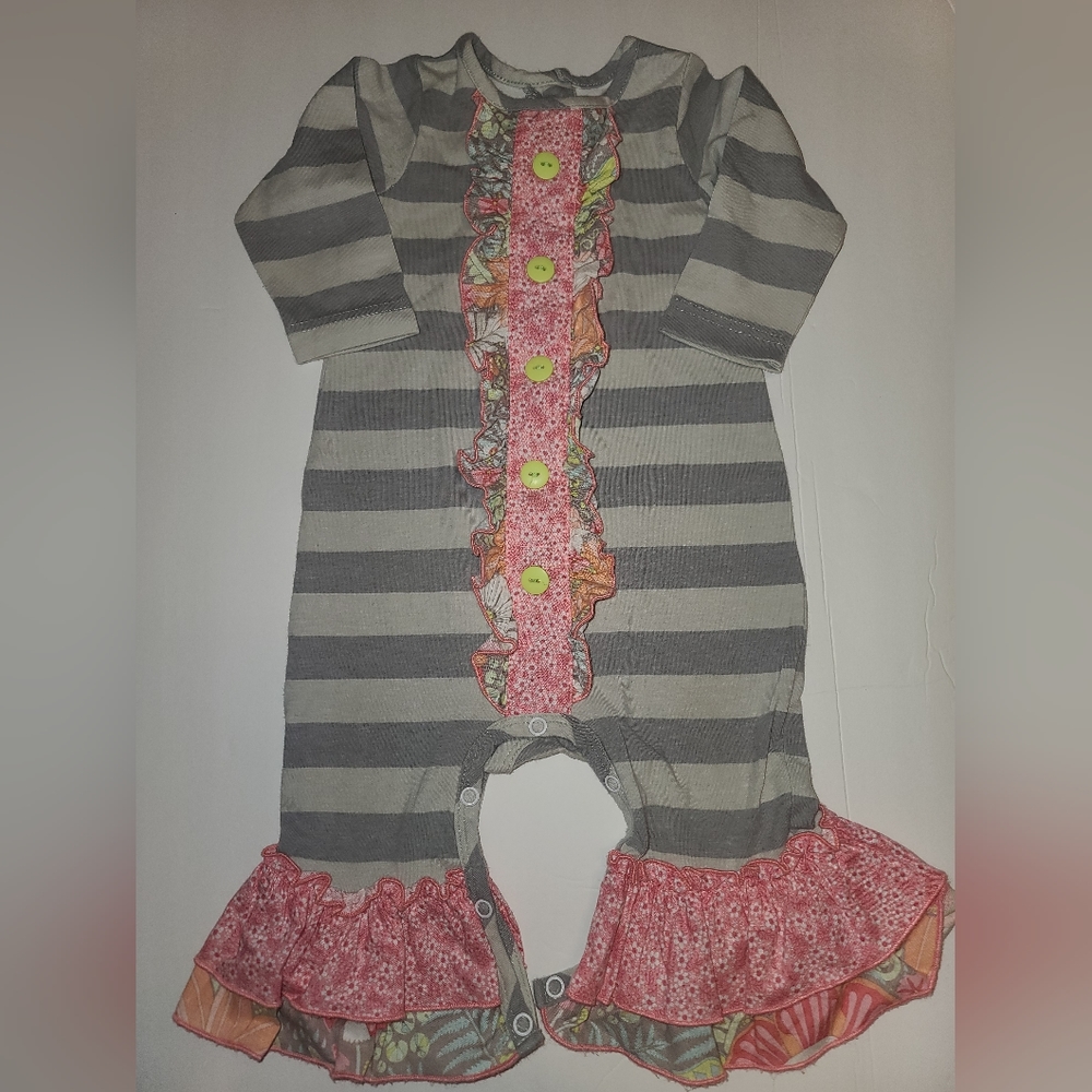 6/9 months Ricrac & Ruffles romper